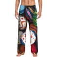 thumbnail image 1 of Uemuo Easter Egg Pattern Men's Wide Leg Palazzo Lounge Pants with Pockets Light Weight Loose Comfy Casual Pajama Pants-Medium, 1 of 9