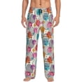 thumbnail image 1 of Uemuo Easter Egg Pattern Men's Wide Leg Palazzo Lounge Pants with Pockets Light Weight Loose Comfy Casual Pajama Pants-, 1 of 9