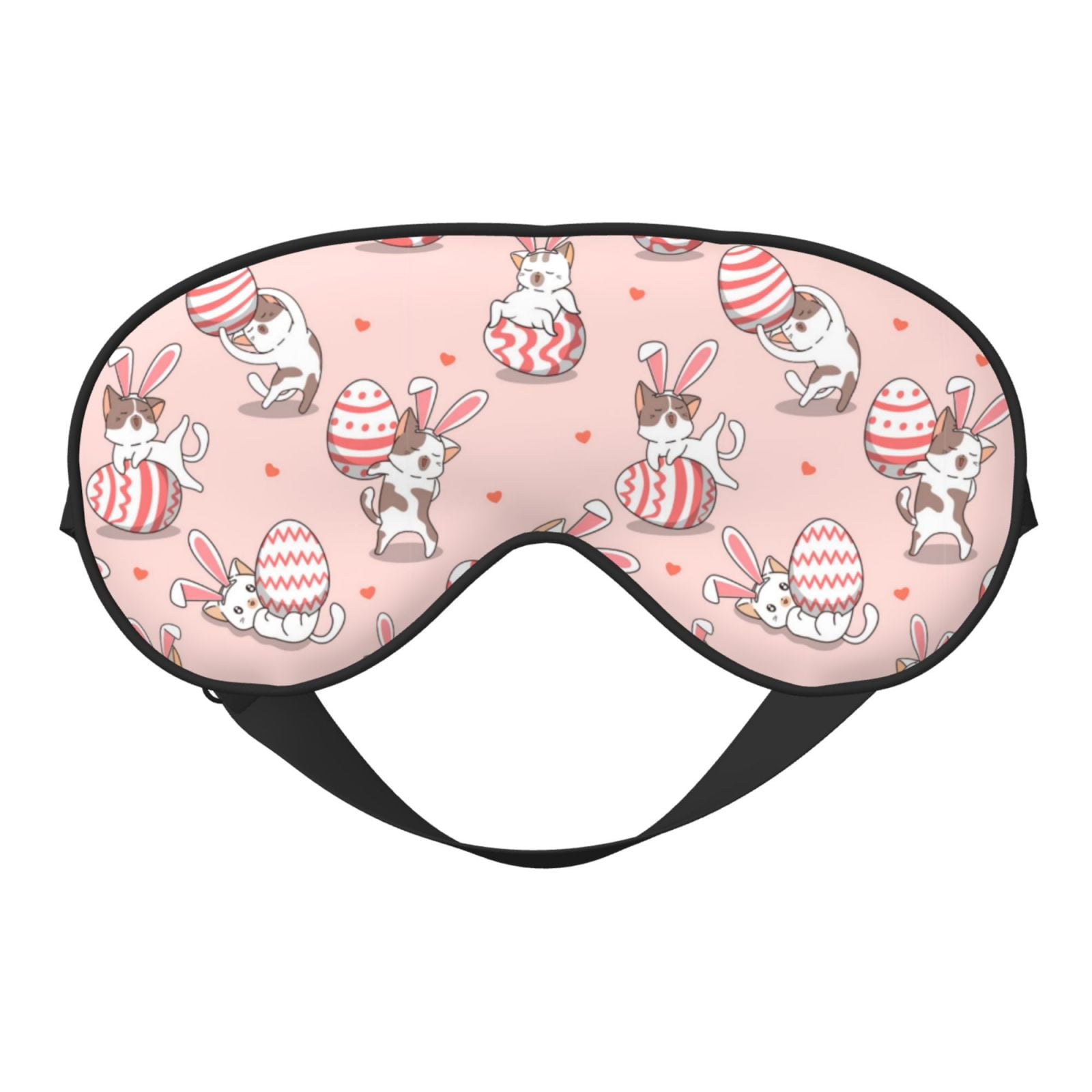 Uemuo Easter Rabbit Pattern Sleep Eye Mask Light Blocking Sleep Mask