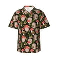 thumbnail image 1 of Uemuo Edgehog and Mushrooms Printed Regular Fit Short Sleeve Casual Hawaiian Shirt for Men,Aloha shirt,Tropical shirt,Floral print shirt,Vacation Beach shirt-Small, 1 of 9