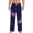 thumbnail image 1 of Uemuo Eggplant Pattern Men's Wide Leg Palazzo Lounge Pants with Pockets Light Weight Loose Comfy Casual Pajama Pants-XX-Large, 1 of 9