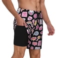 thumbnail image 1 of Uemuo Elements Pattern Mens Swim Trunks Quick Dry Board Shorts with Mesh Lining, Stretch Beach Shorts Quick Dry No-Chafing Board Shorts-Medium, 1 of 9