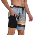 thumbnail image 1 of Uemuo Elephant Giraffe Pattern Mens Swim Trunks Quick Dry Board Shorts with Mesh Lining, Stretch Beach Shorts Quick Dry No-Chafing Board Shorts-Large, 1 of 9