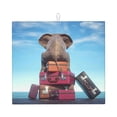thumbnail image 1 of Uemuo Elephant Sits Pattern Dish Drying Mat,16*18 inch Absorbent Dish Drainer Kitchen Counter,Large Size Dish Drying Pad for Countertops,Sinks,Draining Racks, 1 of 6