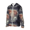 thumbnail image 1 of Uemuo Elephant in Smoke Pattern Women's Full Zip UPF 50+ Sun Protection Hoodie Jacket Long Sleeve Sun Shirt Hiking Outdoor Performance with Pockets-X-Large, 1 of 9