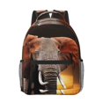 thumbnail image 1 of Uemuo Elephant Sunset in Kenya Printed Student Durable Water-resistant Backpack,Travel Backpack,Outdoor Activities Backpack, Laptop Backpack, Multi-compartment Backpack, 1 of 5