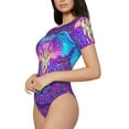 thumbnail image 1 of Uemuo Elephant in Tribal Style Pattern Women's One Piece Short Sleeve Swimsuit Rash Guard Surfing Modest Quick-drying Swimsuit Beach Essentials-X-Large, 1 of 9