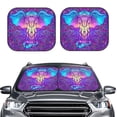 thumbnail image 1 of Uemuo Elephant in Tribal Style Printed 2 PCS Car Windshield Sun Shade, Auto Sun Heat and UV Rays Blocker, Foldable Automotive Front Window Sunshade Protector, 1 of 7