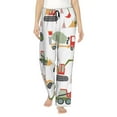 thumbnail image 1 of Uemuo Excavator Pattern Women's Wide Leg Palazzo Lounge Pants with Pockets Light Weight Loose Comfy Casual Pajama Pants-X-Large, 1 of 9