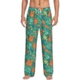 thumbnail image 1 of Uemuo Fall Forest Squirrel Pattern Men's Wide Leg Palazzo Lounge Pants with Pockets Light Weight Loose Comfy Casual Pajama Pants-Small, 1 of 9