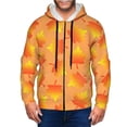 thumbnail image 1 of Uemuo Fall Maple Leaves for Men's Fashion Full-zip Hoodies & Sweatshirts with Kangaroo Pocket, Zip-up Hooded Sweatshirt, Moisture Wicking & Breathable-Large, 1 of 5