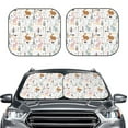 thumbnail image 1 of Uemuo Fall Rabbit Printed 2 PCS Car Windshield Sun Shade, Auto Sun Heat and UV Rays Blocker, Foldable Automotive Front Window Sunshade Protector, 1 of 7