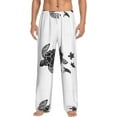 thumbnail image 1 of Uemuo Family Of Sea Turtles Pattern Men's Wide Leg Palazzo Lounge Pants with Pockets Light Weight Loose Comfy Casual Pajama Pants-Large, 1 of 9