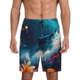 thumbnail image 1 of Uemuo Fantasy Underwater Adventure Pattern Men's Short Pajama Pants – Soft & Breathable Lounge Shorts, Elastic Waistband with Pockets, Lightweight Sleepwear for All-Season Comfort-XX-Large, 1 of 6