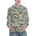 thumbnail image 1 of Uemuo Farm Cows Pattern Women's Hoodie with Eye-catching Drawstrings- Casual Pullover Hoodie with Kangaroo Pocket, Stylish Hooded Sweatshirt-Medium, 1 of 7