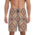 thumbnail image 1 of Uemuo Fashion Tatreez (3) Pattern Men's Short Pajama Pants – Soft & Breathable Lounge Shorts, Elastic Waistband with Pockets, Lightweight Sleepwear for All-Season Comfort-3X-Large, 1 of 6