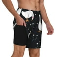 thumbnail image 1 of Uemuo Fashionable Goose Pattern Mens Swim Trunks Quick Dry Board Shorts with Mesh Lining, Stretch Beach Shorts Quick Dry No-Chafing Board Shorts-Small, 1 of 9