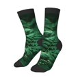 thumbnail image 1 of Uemuo Ferns Leave Green Foliage Printed Kids Boys Socks Seamless Crew Socks Crazy Funny Athletic Sport Socks for Children, 1 of 5