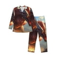 thumbnail image 1 of Uemuo Ferocious Dragon Fury Pattern 2-Piece Loungewear Set - Men’s Soft Sleepwear, Cozy Winter PJs, Comfy Sleep Set-Small, 1 of 7