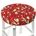 thumbnail image 1 of Uemuo Fire Extinguisher Pattern Round Bar Stool Seat Covers Washable Stool Cushion Slipcover Elastic Bar Chair Covers-, 1 of 7