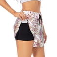 thumbnail image 1 of Uemuo Fireworks Pattern Women's Athletic Shorts High Waisted Running Shorts with Liner Pockets Gym Elastic Workout Shorts-Small, 1 of 9