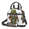 thumbnail image 1 of Uemuo Fishing Gnome Printed Lunch Bag Lunch Box Reusable Insulated Lunch Tote Bag, Leakproof Thermal Cooler Sack Food Handbags Case High Capacity, 1 of 5