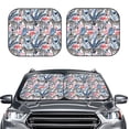 thumbnail image 1 of Uemuo Flamingo And Zebra Printed 2 PCS Car Windshield Sun Shade, Auto Sun Heat and UV Rays Blocker, Foldable Automotive Front Window Sunshade Protector, 1 of 7