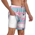 thumbnail image 1 of Uemuo Flamingo1 Pattern Mens Swim Trunks Quick Dry Board Shorts with Mesh Lining, Stretch Beach Shorts Quick Dry No-Chafing Board Shorts-Medium, 1 of 9