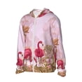 thumbnail image 1 of Uemuo Flamingos In The Tropical Forest Pattern Women's Full Zip UPF 50+ Sun Protection Hoodie Jacket Long Sleeve Sun Shirt Hiking Outdoor Performance with Pockets-Medium, 1 of 9