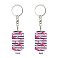 thumbnail image 1 of Uemuo Flamingos Pattern Rectangular Metal Keychain - Durable, Stylish, and Personalized Key Ring for Men and Women,Engraved Keychain,Gift Slim Sturdy Keychain, 1 of 7