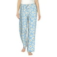thumbnail image 1 of Uemuo Floral Daisy Pattern Women's Wide Leg Palazzo Lounge Pants with Pockets Light Weight Loose Comfy Casual Pajama Pants-XX-Large, 1 of 9