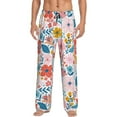 thumbnail image 1 of Uemuo Floral Ditsy Pattern Men's Wide Leg Palazzo Lounge Pants with Pockets Light Weight Loose Comfy Casual Pajama Pants-Small, 1 of 9