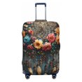 thumbnail image 1 of Uemuo Floral Dreamcatcher Elegance Printed Washable Luggage Cover - Fashion Suitcase Protector Fits 18-32 Inch Luggage -Large, 1 of 9