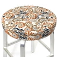 thumbnail image 1 of Uemuo Floral Paisley Pattern Round Bar Stool Seat Covers Washable Stool Cushion Slipcover Elastic Bar Chair Covers-12 inch, 1 of 7