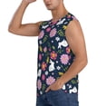 thumbnail image 1 of Uemuo Floral Rabbit Pattern Men's Sleeveless T-Shirt,Muscle Athletic Tank Top, Moisture-wicking Quick-dry Breathable Classic Tee Top for Gym Run Outdoor Sports-3X-Large, 1 of 8