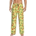 thumbnail image 1 of Uemuo Floral Strawberr Pattern Men's Wide Leg Palazzo Lounge Pants with Pockets Light Weight Loose Comfy Casual Pajama Pants-Large, 1 of 9