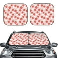 thumbnail image 1 of Uemuo Floral Strawberr Printed 2 PCS Car Windshield Sun Shade, Auto Sun Heat and UV Rays Blocker, Foldable Automotive Front Window Sunshade Protector, 1 of 7