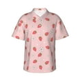 thumbnail image 1 of Uemuo Floral Strawberr Printed Regular Fit Short Sleeve Casual Hawaiian Shirt for Men,Aloha shirt,Tropical shirt,Floral print shirt,Vacation Beach shirt-Medium, 1 of 9