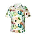 thumbnail image 1 of Uemuo Floral Vintage Printed Regular Fit Short Sleeve Casual Hawaiian Shirt for Men,Aloha shirt,Tropical shirt,Floral print shirt,Vacation Beach shirt-X-Large, 1 of 9