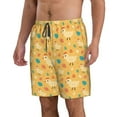 thumbnail image 1 of Uemuo Flowe Chicken Pattern Men's Swim Trunks Hawaiian Beach Bathing Suit Swimsuits Beach Quick-Dry Shorts with Pockets-3X-Large, 1 of 9