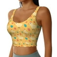 thumbnail image 1 of Uemuo Flowe Chicken Pattern Women's Sports Bra - High Impact Support, Breathable, and Comfortable Athletic Bra for Running, Yoga, and Workouts, 1 of 9