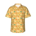 thumbnail image 1 of Uemuo Flowe Chicken Printed Regular Fit Short Sleeve Casual Hawaiian Shirt for Men,Aloha shirt,Tropical shirt,Floral print shirt,Vacation Beach shirt-3X-Large, 1 of 9