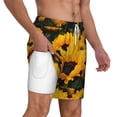 thumbnail image 1 of Uemuo Flower Bush Sunflower Pattern Mens Swim Trunks Quick Dry Board Shorts with Mesh Lining, Stretch Beach Shorts Quick Dry No-Chafing Board Shorts-Large, 1 of 9