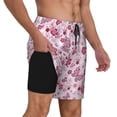 thumbnail image 1 of Uemuo Flower Butterfly Pattern Mens Swim Trunks Quick Dry Board Shorts with Mesh Lining, Stretch Beach Shorts Quick Dry No-Chafing Board Shorts-, 1 of 9