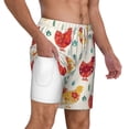 thumbnail image 1 of Uemuo Flower Chicken Pattern Mens Swim Trunks Quick Dry Board Shorts with Mesh Lining, Stretch Beach Shorts Quick Dry No-Chafing Board Shorts-XX-Large, 1 of 9