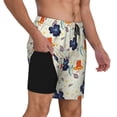 thumbnail image 1 of Uemuo Flower Leaves Pattern Mens Swim Trunks Quick Dry Board Shorts with Mesh Lining, Stretch Beach Shorts Quick Dry No-Chafing Board Shorts-Large, 1 of 9