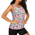 thumbnail image 1 of Uemuo Flower Leaves Pattern Workout Tank Tops for Women Breathable Moisture-wicking tank top Sleeveless Running Loose Fit Yoga Tops Active Shirts Sports Gym Exercise, 1 of 9