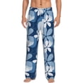 thumbnail image 1 of Uemuo Flower Pattern Men's Wide Leg Palazzo Lounge Pants with Pockets Light Weight Loose Comfy Casual Pajama Pants-X-Large, 1 of 9