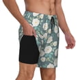 thumbnail image 1 of Uemuo Flower Pattern Mens Swim Trunks Quick Dry Board Shorts with Mesh Lining, Stretch Beach Shorts Quick Dry No-Chafing Board Shorts-3X-Large, 1 of 9