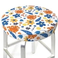thumbnail image 1 of Uemuo Flower Pattern Round Bar Stool Seat Covers Washable Stool Cushion Slipcover Elastic Bar Chair Covers-14 inch, 1 of 7